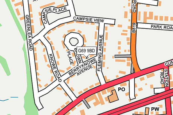 G69 9BD map - OS OpenMap – Local (Ordnance Survey) G69 9BD map - OS OpenMap – Local (Ordnance Survey)