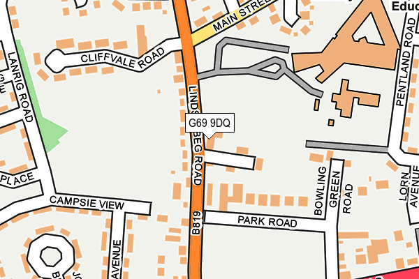 G69 9DQ map - OS OpenMap – Local (Ordnance Survey) G69 9DQ map - OS OpenMap – Local (Ordnance Survey)