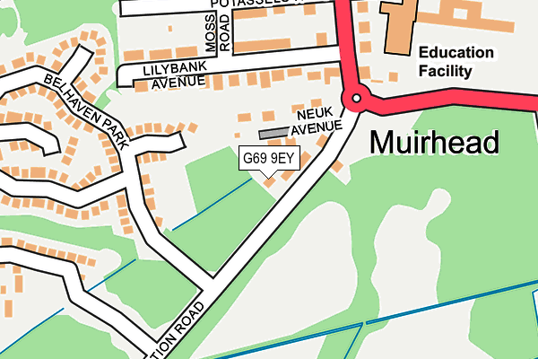 G69 9EY map - OS OpenMap – Local (Ordnance Survey) G69 9EY map - OS OpenMap – Local (Ordnance Survey)