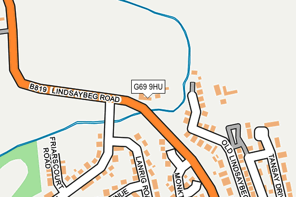 G69 9HU map - OS OpenMap – Local (Ordnance Survey)