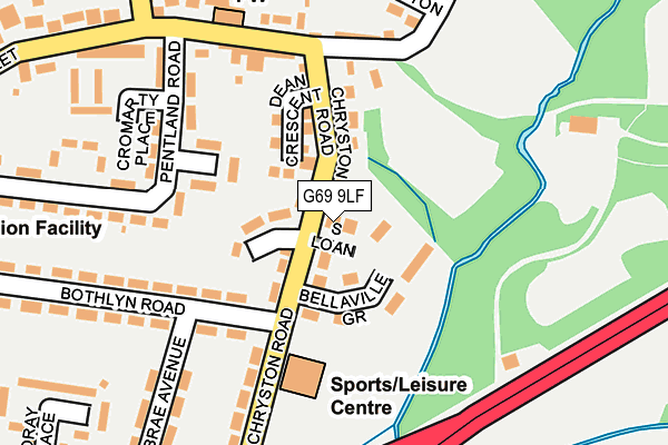 G69 9LF map - OS OpenMap – Local (Ordnance Survey)