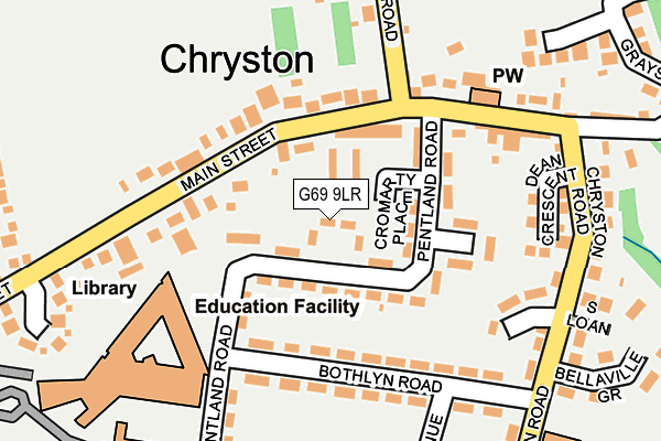 G69 9LR map - OS OpenMap – Local (Ordnance Survey)