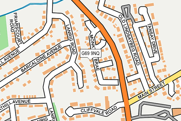 G69 9NQ map - OS OpenMap – Local (Ordnance Survey)