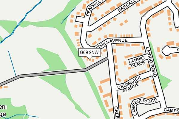 G69 9NW map - OS OpenMap – Local (Ordnance Survey) G69 9NW map - OS OpenMap – Local (Ordnance Survey)