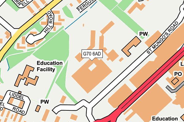 G70 6AD map - OS OpenMap – Local (Ordnance Survey) G70 6AD map - OS OpenMap – Local (Ordnance Survey)