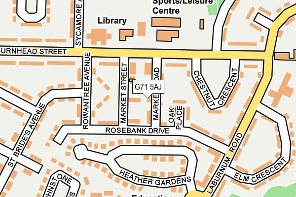 G71 5AJ map - OS OpenMap – Local (Ordnance Survey) G71 5AJ map - OS OpenMap – Local (Ordnance Survey)