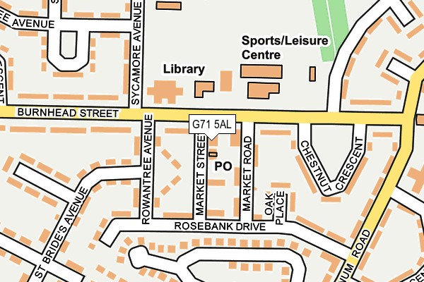 G71 5AL map - OS OpenMap – Local (Ordnance Survey)