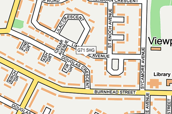 G71 5HG map - OS OpenMap – Local (Ordnance Survey)