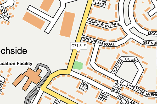 G71 5JF map - OS OpenMap – Local (Ordnance Survey) G71 5JF map - OS OpenMap – Local (Ordnance Survey)