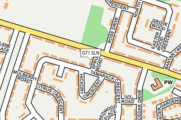 G71 5LN map - OS OpenMap – Local (Ordnance Survey)