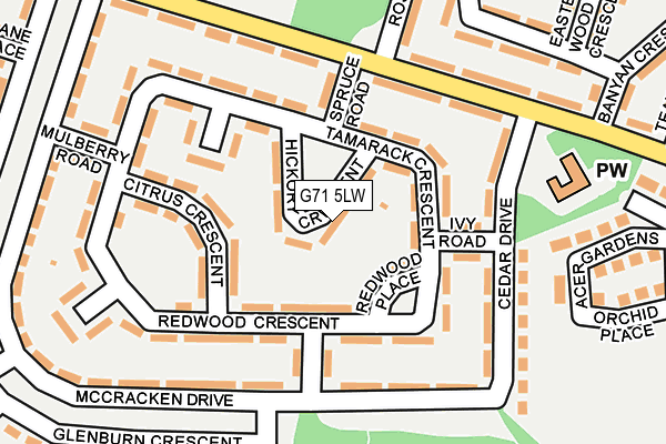 G71 5LW map - OS OpenMap – Local (Ordnance Survey) G71 5LW map - OS OpenMap – Local (Ordnance Survey)
