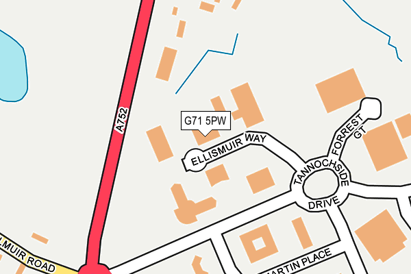 G71 5PW map - OS OpenMap – Local (Ordnance Survey)