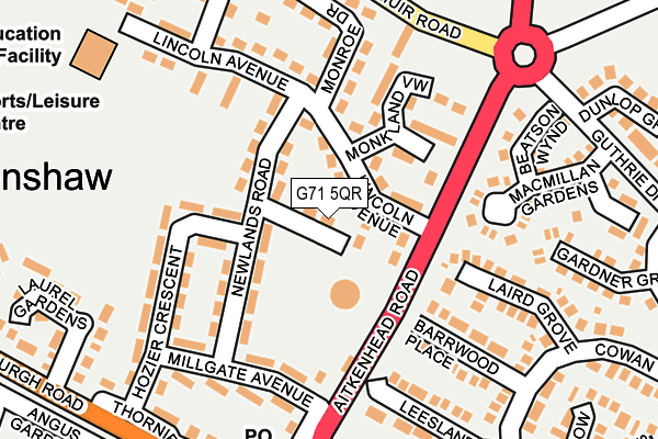 G71 5QR map - OS OpenMap – Local (Ordnance Survey) G71 5QR map - OS OpenMap – Local (Ordnance Survey)