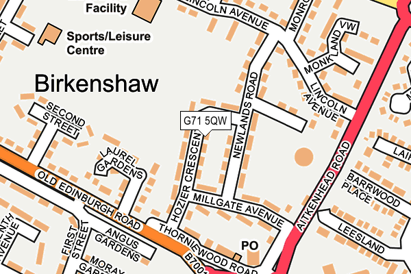 G71 5QW map - OS OpenMap – Local (Ordnance Survey) G71 5QW map - OS OpenMap – Local (Ordnance Survey)