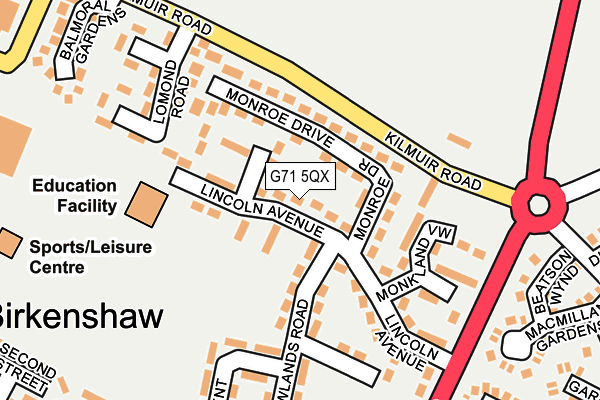 G71 5QX map - OS OpenMap – Local (Ordnance Survey) G71 5QX map - OS OpenMap – Local (Ordnance Survey)