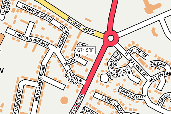 G71 5RF map - OS OpenMap – Local (Ordnance Survey) G71 5RF map - OS OpenMap – Local (Ordnance Survey)