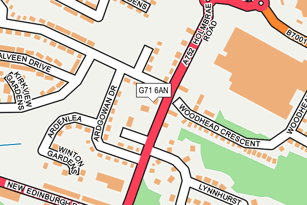 G71 6AN map - OS OpenMap – Local (Ordnance Survey) G71 6AN map - OS OpenMap – Local (Ordnance Survey)