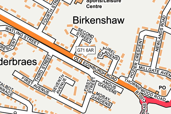 G71 6AR map - OS OpenMap – Local (Ordnance Survey) G71 6AR map - OS OpenMap – Local (Ordnance Survey)