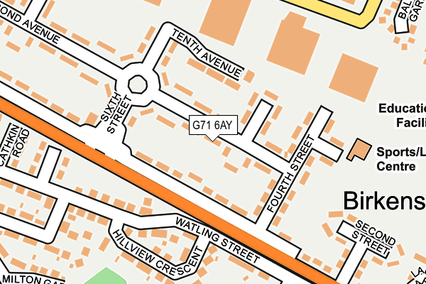 G71 6AY map - OS OpenMap – Local (Ordnance Survey) G71 6AY map - OS OpenMap – Local (Ordnance Survey)