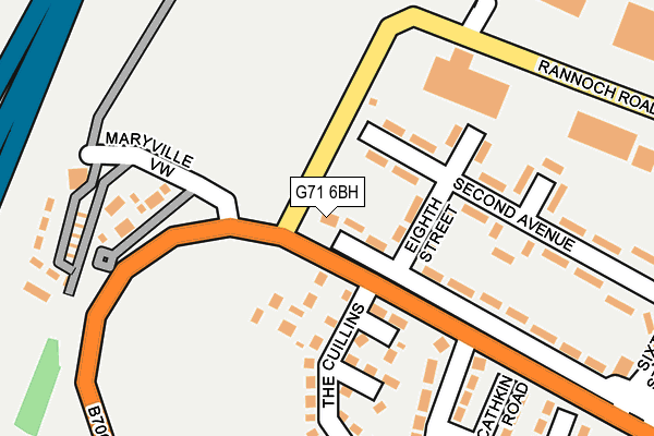 G71 6BH map - OS OpenMap – Local (Ordnance Survey)