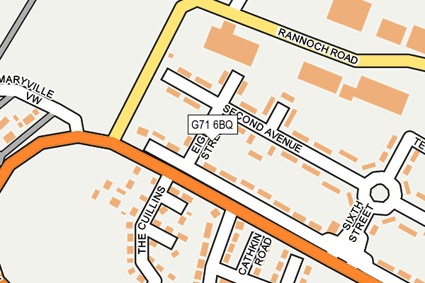 G71 6BQ map - OS OpenMap – Local (Ordnance Survey)