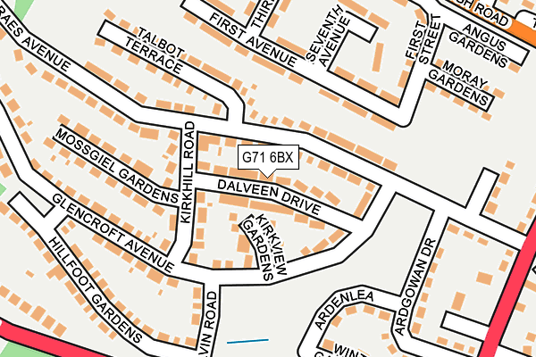 G71 6BX map - OS OpenMap – Local (Ordnance Survey) G71 6BX map - OS OpenMap – Local (Ordnance Survey)
