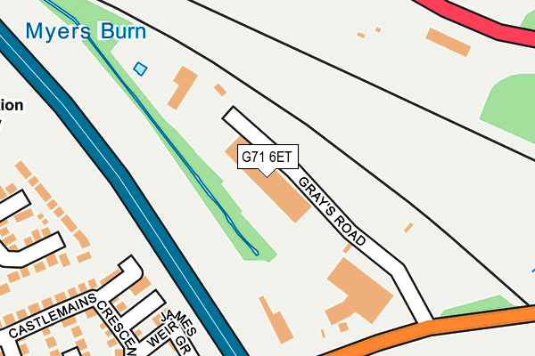 G71 6ET map - OS OpenMap – Local (Ordnance Survey)