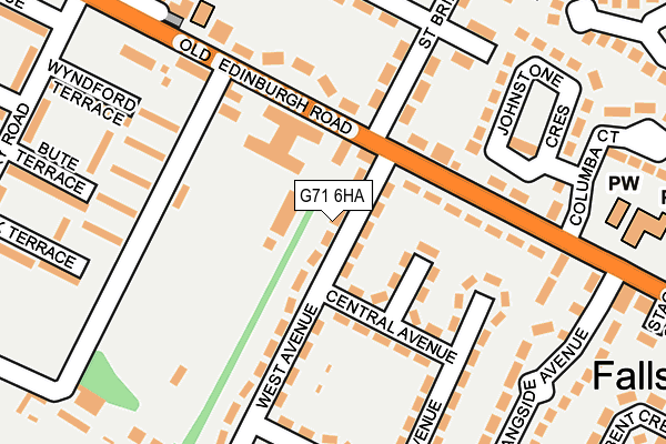 G71 6HA map - OS OpenMap – Local (Ordnance Survey)