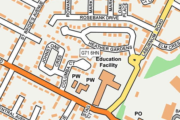 G71 6HN map - OS OpenMap – Local (Ordnance Survey) G71 6HN map - OS OpenMap – Local (Ordnance Survey)