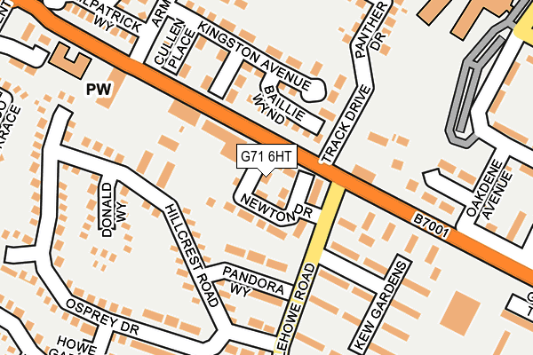 G71 6HT map - OS OpenMap – Local (Ordnance Survey)