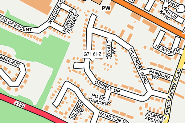 G71 6HZ map - OS OpenMap – Local (Ordnance Survey) G71 6HZ map - OS OpenMap – Local (Ordnance Survey)