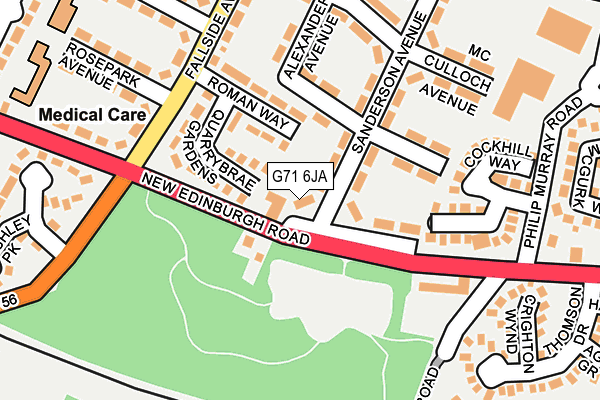 G71 6JA map - OS OpenMap – Local (Ordnance Survey) G71 6JA map - OS OpenMap – Local (Ordnance Survey)