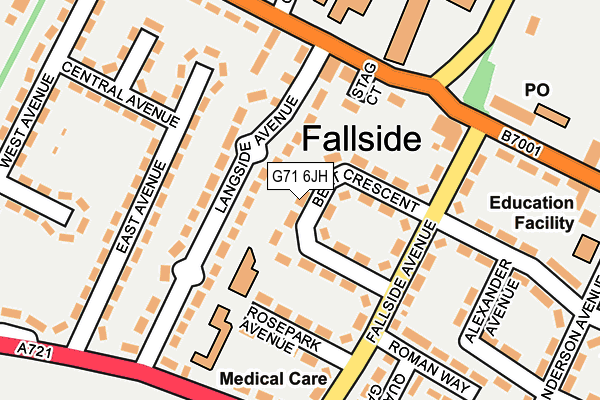 G71 6JH map - OS OpenMap – Local (Ordnance Survey) G71 6JH map - OS OpenMap – Local (Ordnance Survey)