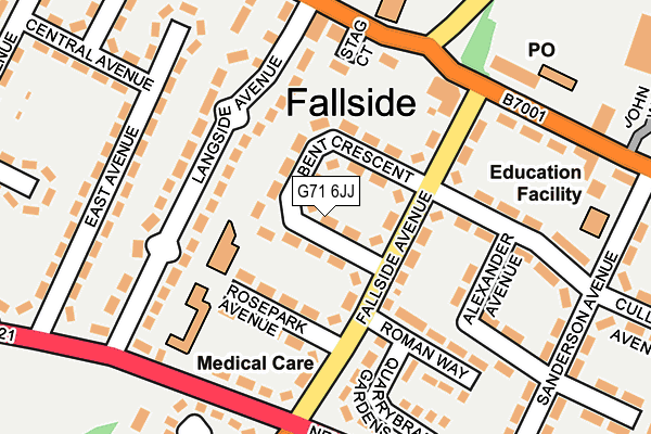 G71 6JJ map - OS OpenMap – Local (Ordnance Survey) G71 6JJ map - OS OpenMap – Local (Ordnance Survey)