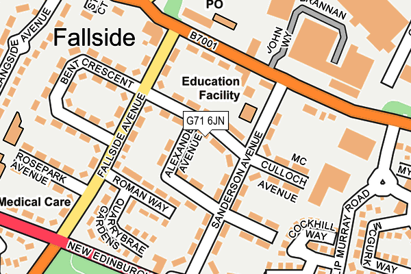 G71 6JN map - OS OpenMap – Local (Ordnance Survey)
