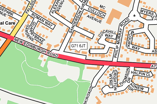 G71 6JT map - OS OpenMap – Local (Ordnance Survey) G71 6JT map - OS OpenMap – Local (Ordnance Survey)