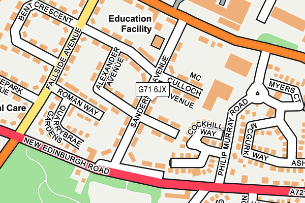 G71 6JX map - OS OpenMap – Local (Ordnance Survey) G71 6JX map - OS OpenMap – Local (Ordnance Survey)