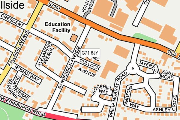 G71 6JY map - OS OpenMap – Local (Ordnance Survey) G71 6JY map - OS OpenMap – Local (Ordnance Survey)