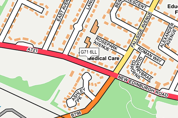 G71 6LL map - OS OpenMap – Local (Ordnance Survey) G71 6LL map - OS OpenMap – Local (Ordnance Survey)