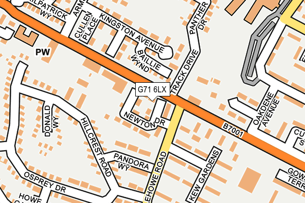 G71 6LX map - OS OpenMap – Local (Ordnance Survey) G71 6LX map - OS OpenMap – Local (Ordnance Survey)