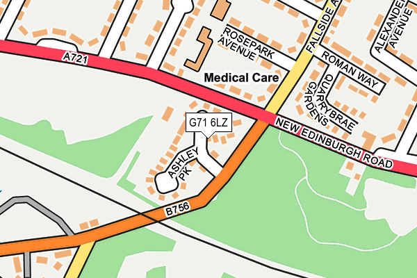 G71 6LZ map - OS OpenMap – Local (Ordnance Survey) G71 6LZ map - OS OpenMap – Local (Ordnance Survey)