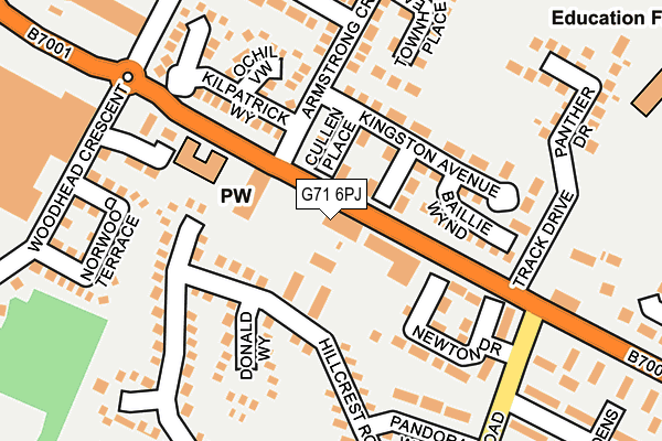 G71 6PJ map - OS OpenMap – Local (Ordnance Survey) G71 6PJ map - OS OpenMap – Local (Ordnance Survey)