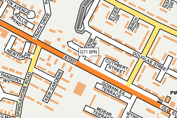 G71 6PN map - OS OpenMap – Local (Ordnance Survey) G71 6PN map - OS OpenMap – Local (Ordnance Survey)