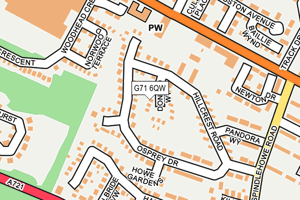 G71 6QW map - OS OpenMap – Local (Ordnance Survey) G71 6QW map - OS OpenMap – Local (Ordnance Survey)