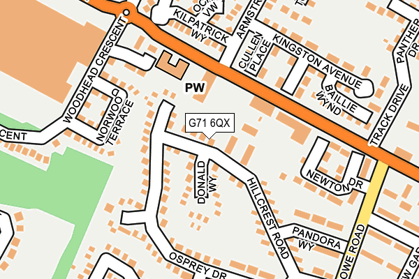 G71 6QX map - OS OpenMap – Local (Ordnance Survey) G71 6QX map - OS OpenMap – Local (Ordnance Survey)
