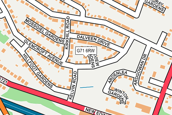 G71 6RW map - OS OpenMap – Local (Ordnance Survey)