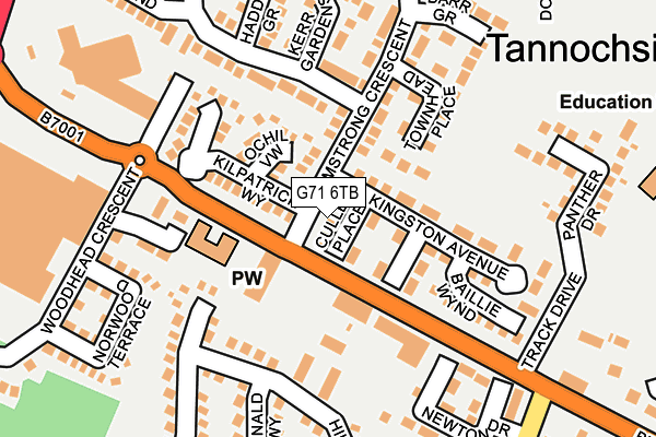 G71 6TB map - OS OpenMap – Local (Ordnance Survey)