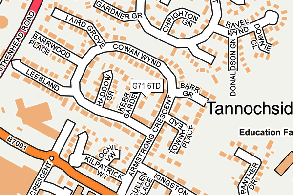 G71 6TD map - OS OpenMap – Local (Ordnance Survey) G71 6TD map - OS OpenMap – Local (Ordnance Survey)