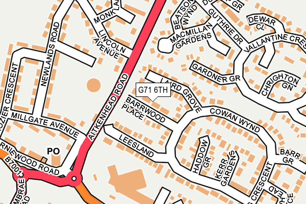 G71 6TH map - OS OpenMap – Local (Ordnance Survey) G71 6TH map - OS OpenMap – Local (Ordnance Survey)