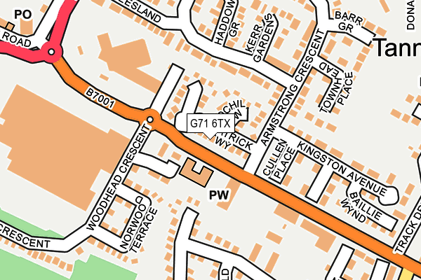 G71 6TX map - OS OpenMap – Local (Ordnance Survey) G71 6TX map - OS OpenMap – Local (Ordnance Survey)